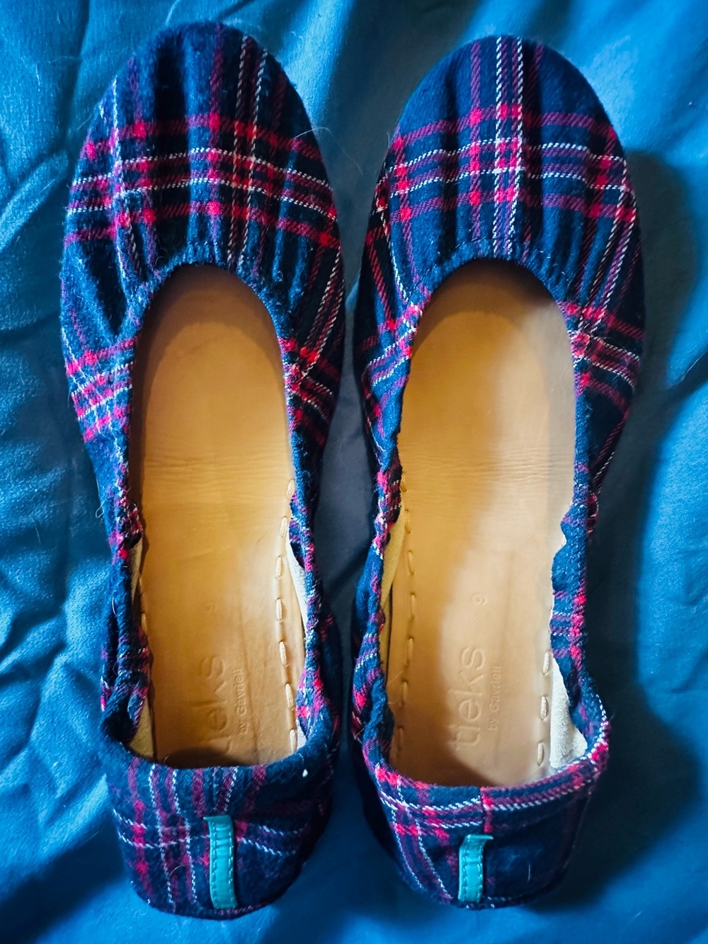Tieks Heritage Plaid Slip-On Ballet Flats Size 9